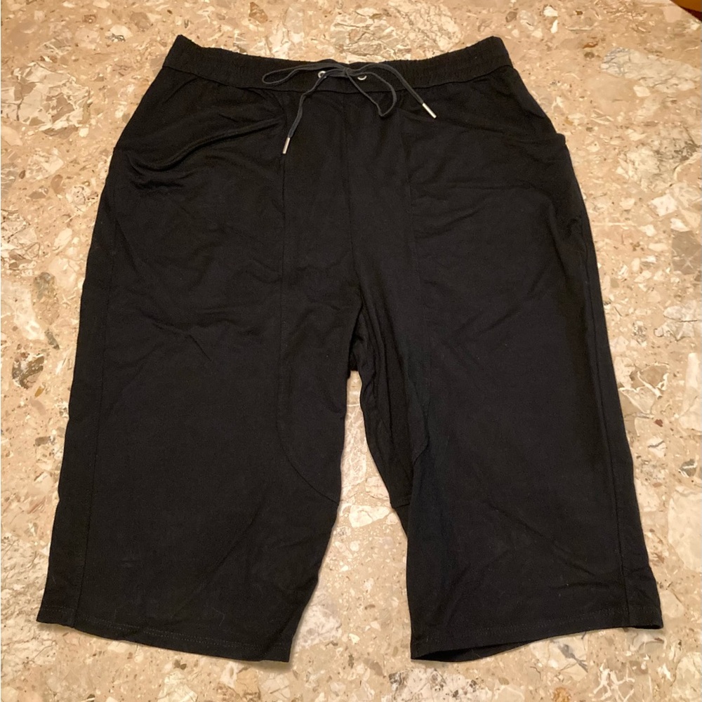 Helmut Lang Black Lounge Waist Long Shorts